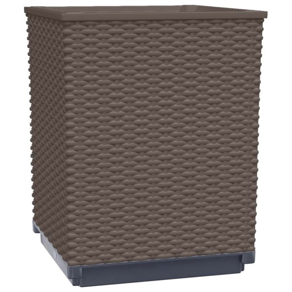 Berkfield Planters 4 pcs Brown 30x30x37 cm Polypropylene