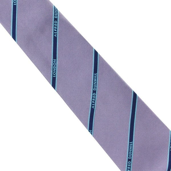 Dunhill selvedge repeat tie&nbsp;in a twill mulberry silk&nbsp;fabric