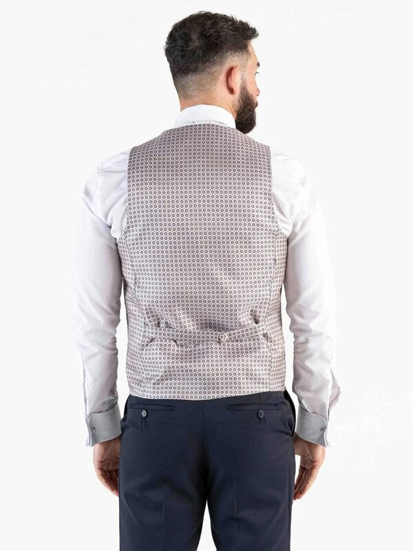 V2 Classic Angelo - Combi Beige Checks Three Piece Suit
