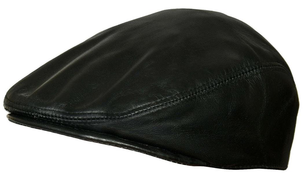 Infinity Leather Mens Leather Peaky Blinders Newsboy Flat Hat