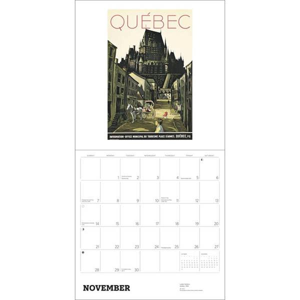Canada, Vintage Travel Posters Calendar 2027, Wall Calendars, Month To View, Travel, Gift