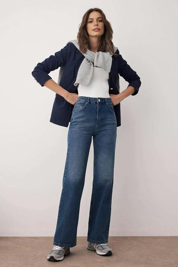 WOVCOR High Waist Wide Leg Jeans