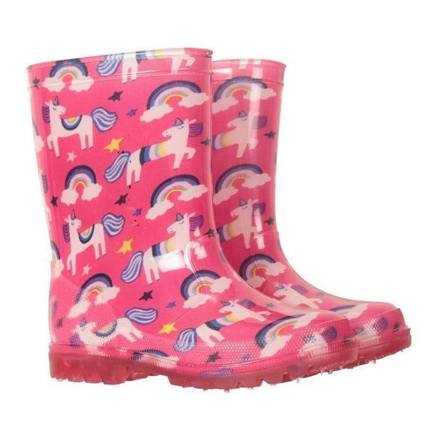 Mountain Warehouse Toddler Splash Light Up Wellington Boots - Pink