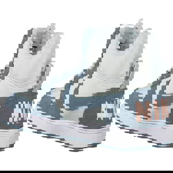 Nike Womens/Ladies Court Borough Premium Leather Mid Cut Trainers - White/Blue