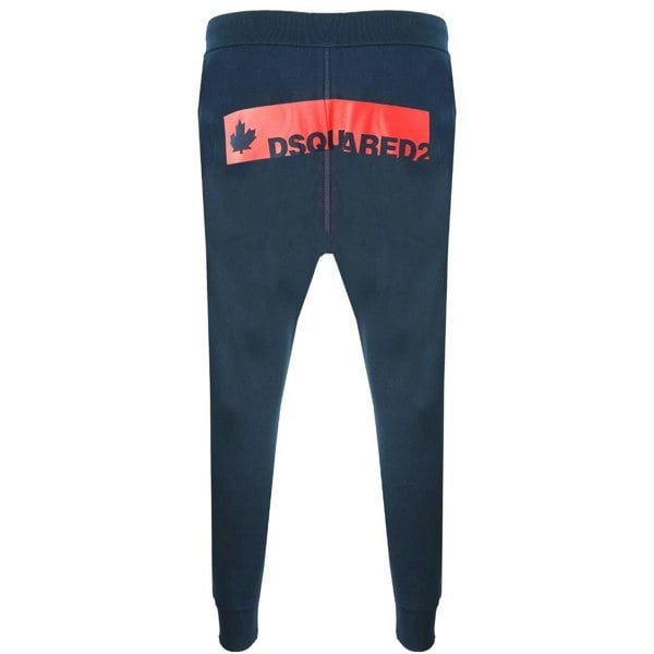 DSQUARED2 Maple Leaf Branded Sweatpants - Navy