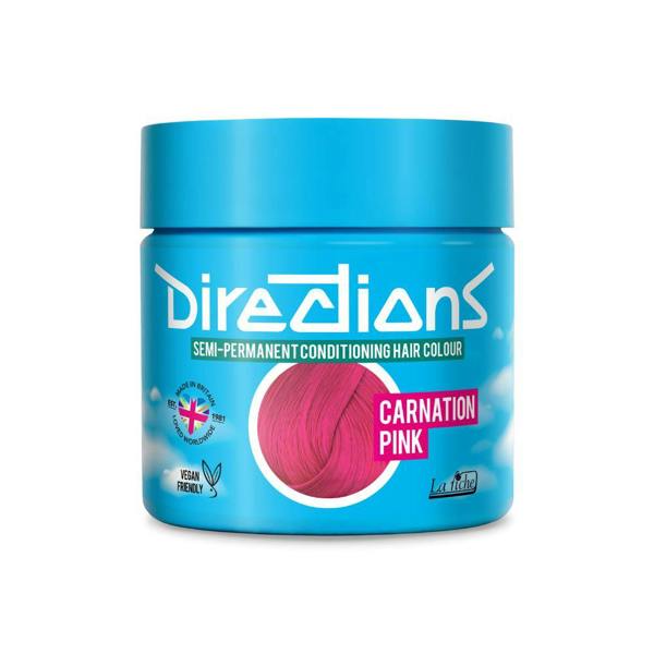Directions 8 x La Riche Directions Semi-Permanent Hair Color 100ml Tubs - Carnation Pink