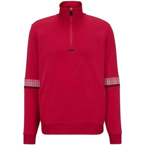 Boss Mens Regular Long-Sleeved Sweatshirt - Red - 