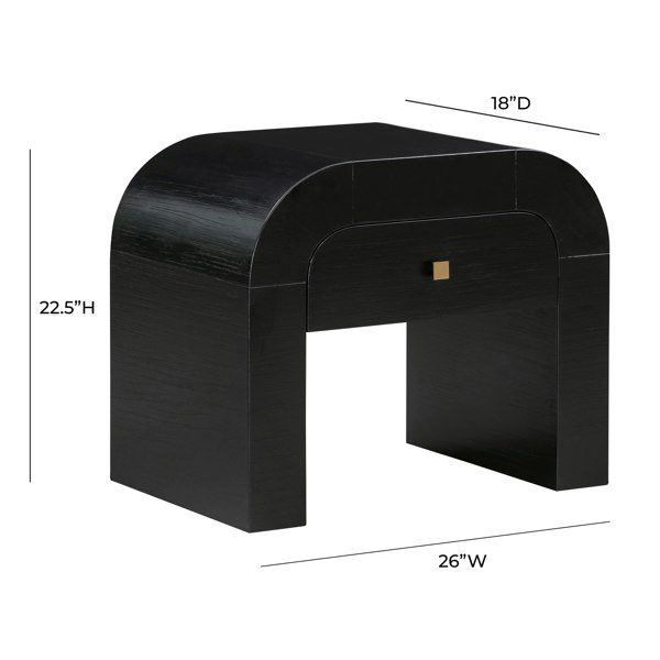 Furniture Edit Hump Black Nightstand Bedside Table