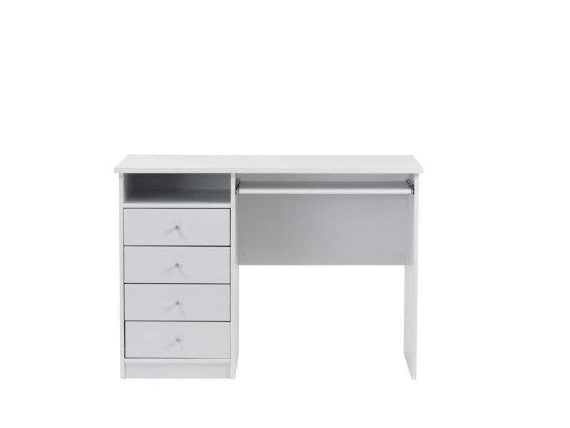 Dorel Home Marymount Desk with Sliding Shelf & 3 Drawers in White