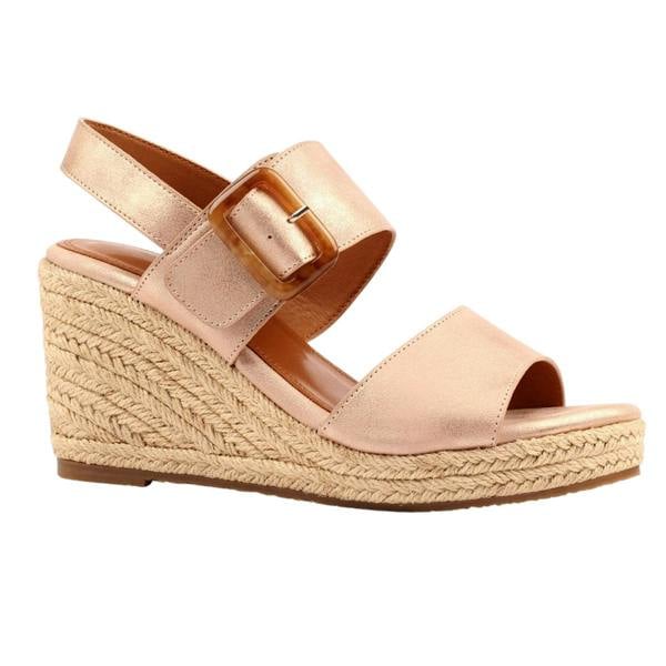 Lunar Womens Rochester Wedge Heel Sandals - Rose