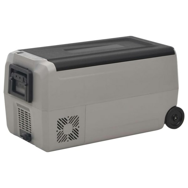 Berkfield Cool Box with Wheel and Handle Black & Grey 36 L PP & PE