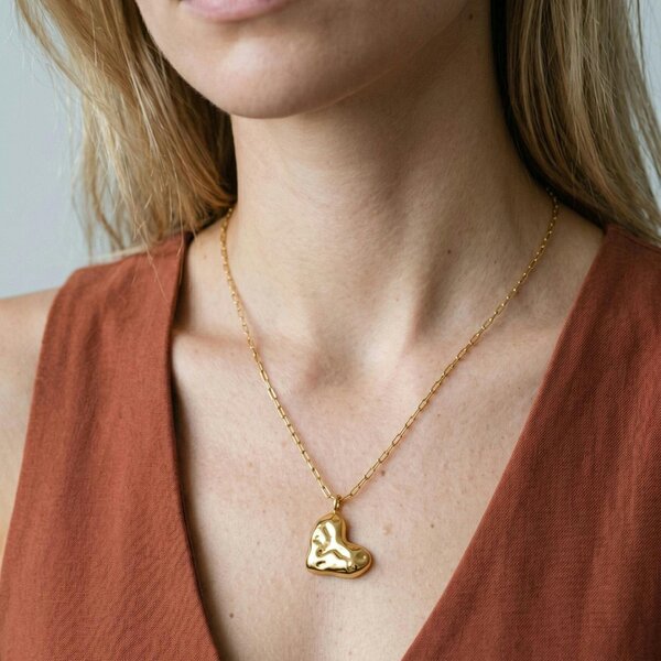 Uchi & Soto Kokoro Molten Heart Necklace