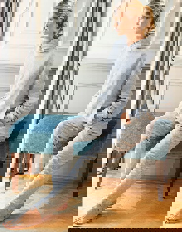 British Boxers Women's Organic Cotton Oversized Hoodie - Heather Grey