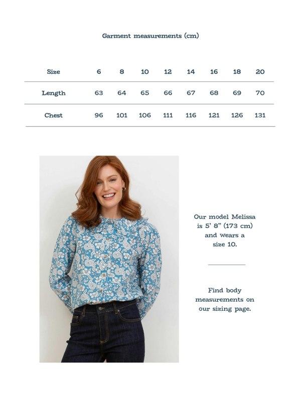 Kite Organic Duntish Dolly Collar Poplin Blouse