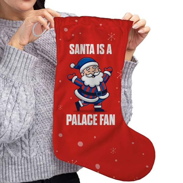 BritishmadeGifts Santa is a Palace Football Fan - Christmas Stocking