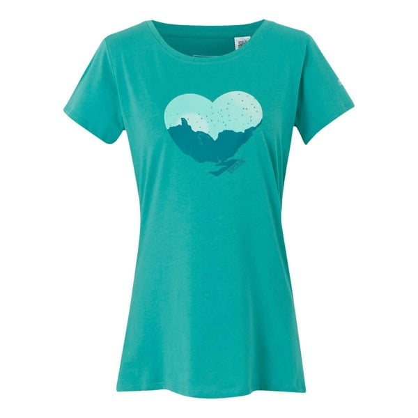 Regatta Womens/Ladies Breezed Heart T-Shirt - Turquoise