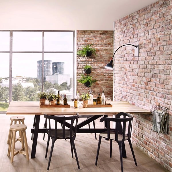 Wallsupply UltraLight Loft Rustic Red Brick Effect HD Printed 3D Wall Panels EPS, 4pcs 2.4m²