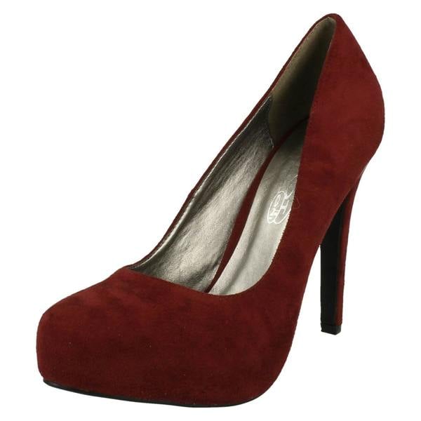 Spot On Ladies Spot On High Heel Platform Court Shoes