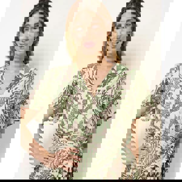 Blue Vanilla Wrap Front Sarong Mini Dress