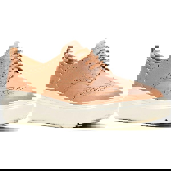 Hush Puppies Joy Leather Women's Tan Brogues Shoes
