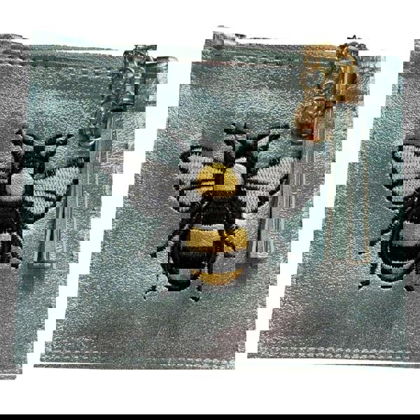 Fores Collection Metallic Embroidered Bee Coin, Card & ID Window Purse