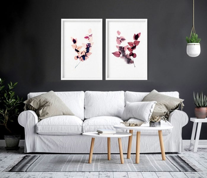 Big pictures for living room | set of 2 wall art