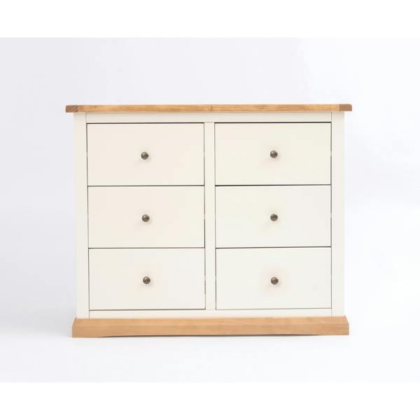 Trevi 6 Drawer Chest of Drawers Brass Knob