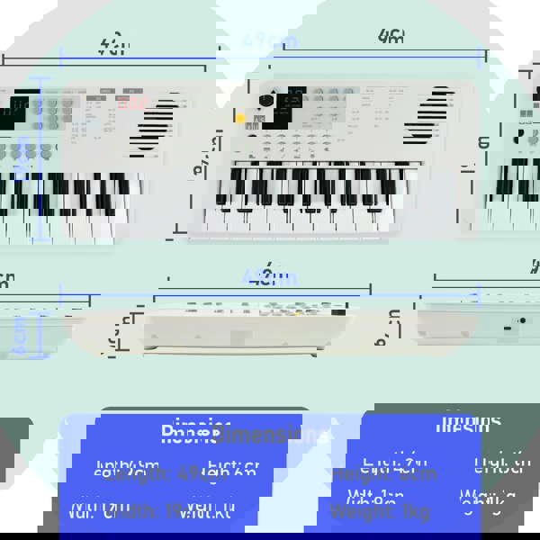 Axus Mini Keyboard 37 Key Keyboard#Colour_White