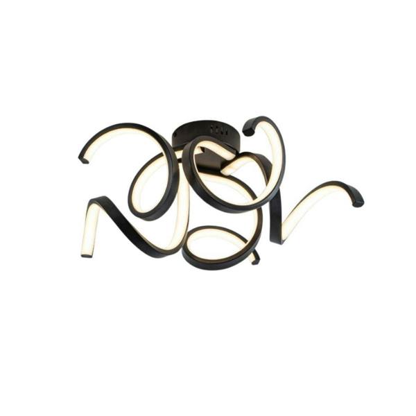Pagazzi Lighting Fiona 5 Light Black LED Semi Flush Ceiling Light