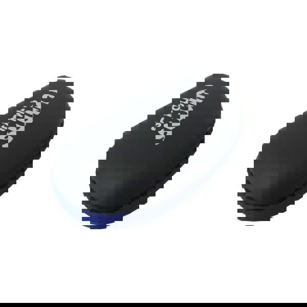 Black and blue Simply Swim Soft goggle case with logo