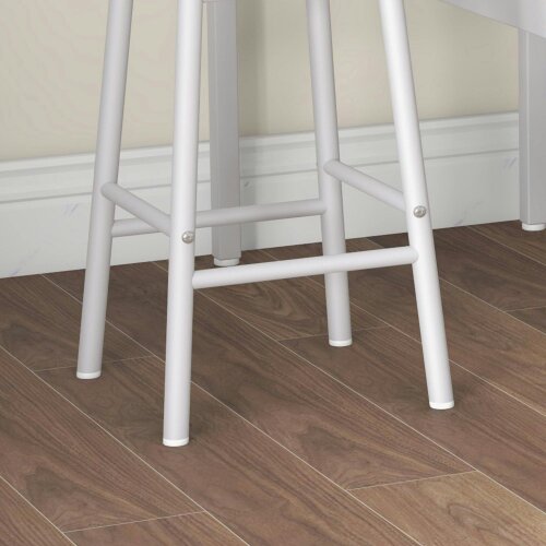 Wyld Haus Faro Wooden Oak 3 Piece Industrial Bar Table And Stool Set