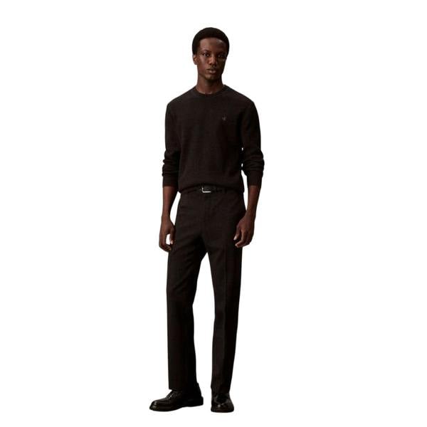 Calvin Klein Mens Waffle Knit Jumper - Black - 