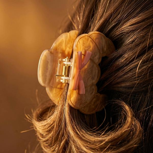Gold Trip Croissant Claw Clip