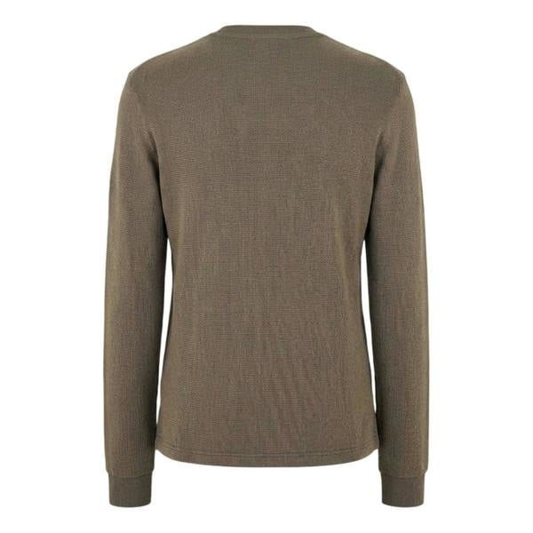 Calvin Klein Mens Waffle Long-Sleeved Top - Beluga - 