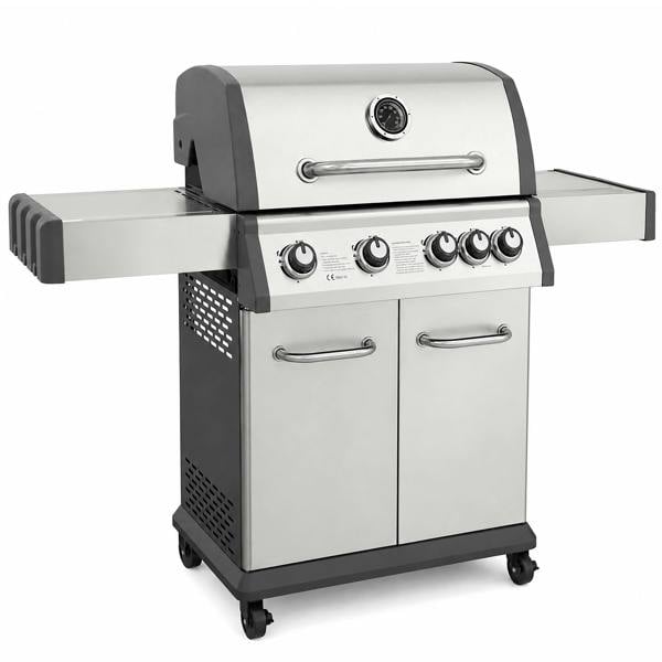 Dellonda 4+1 Burner Deluxe Gas BBQ with Piezo Ignition, Stainless Steel - DG17