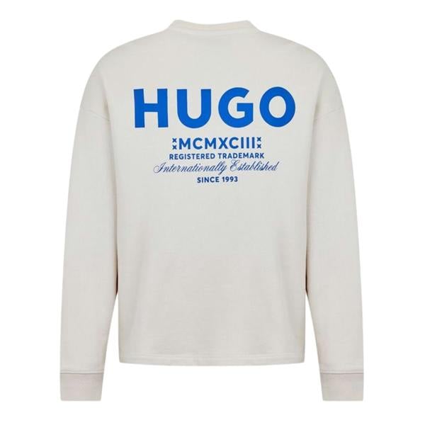 Hugo Mens Logo Sweatshirt - White/Blue - 