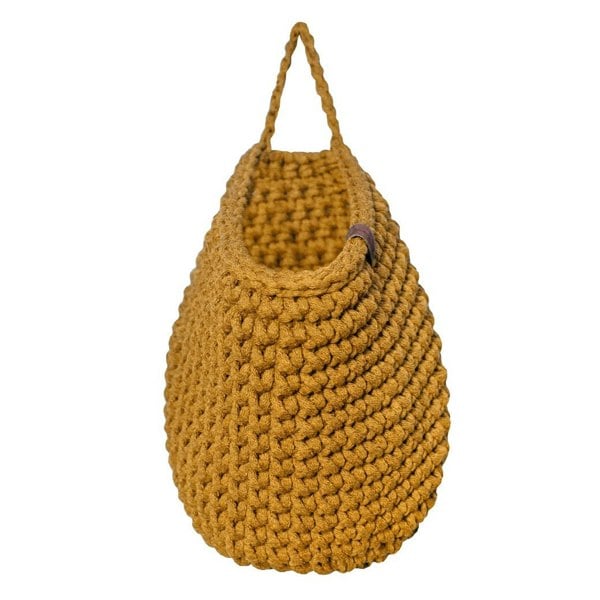 Zuri House Crochet hanging bags | MUSTARD