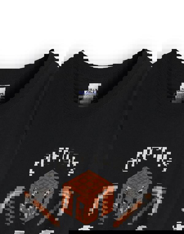 Minecraft Boys Black Short Sleeved T-Shirt