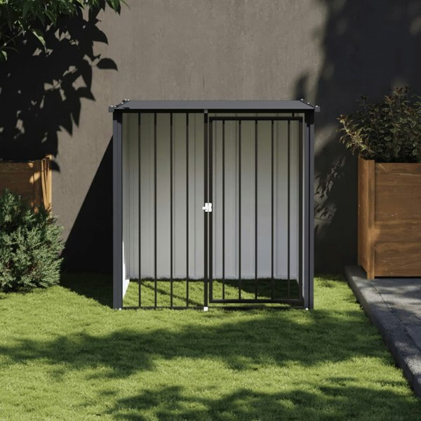 Berkfield Dog House with Roof Black 110x103x109 cm Galvanised Steel