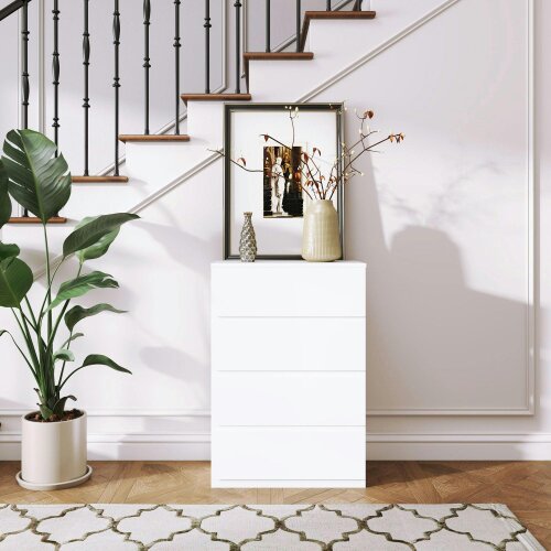 Wyld Haus Lanodo Wooden Neutral Finish 4 Drawer Modern Storage Chest