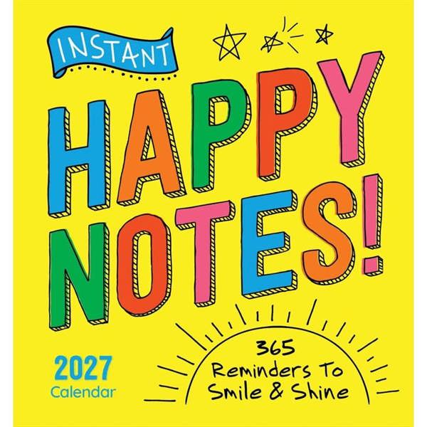Sourcebooks Instant Happy Notes Desk Calendar 2027, Desk Calendars, Day To View, Lifestyle, Gift