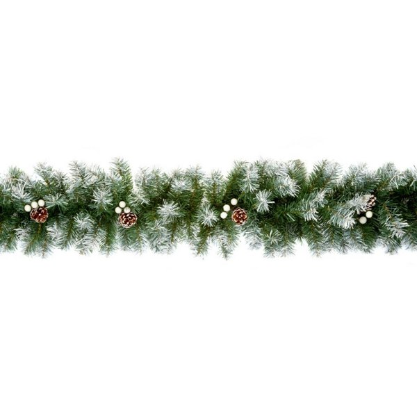 Premier Snow Tipped Artificial Garland - Green/White
