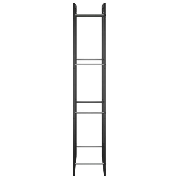 Berkfield Firewood Rack Matt Black 50x28x132 cm Steel
