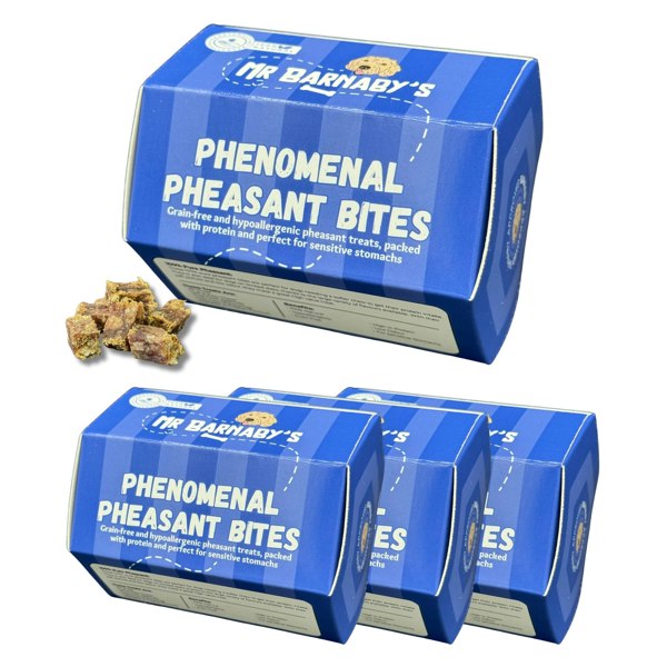 Mr Barnaby's Phenomenal Pheasant Bites Dog Treats (Pack of 4)