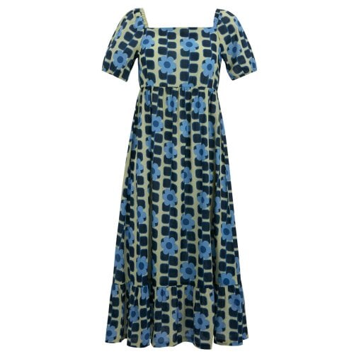 Regatta Womens Orla Kiely Giant Flower Summer Midi Dress - Blue - Blue - 100% Cotton