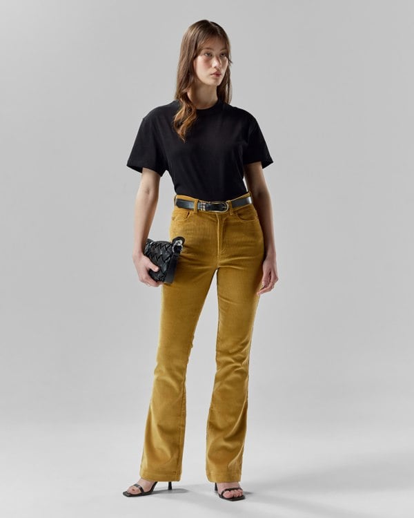 Frolickers Corduroy Flare Trousers - Honey