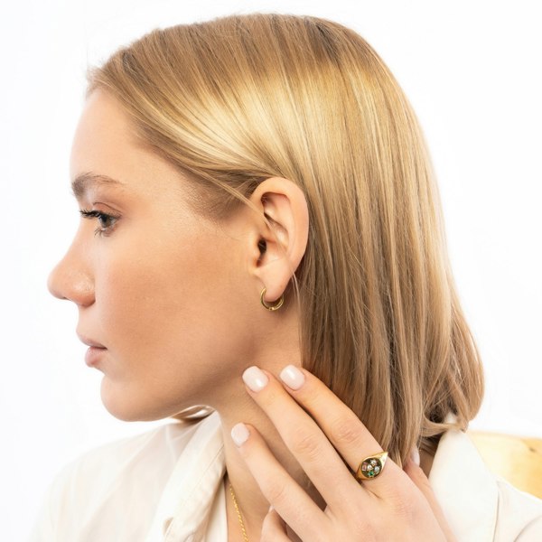 Spero London Sterling Silver Single Hoop Earring