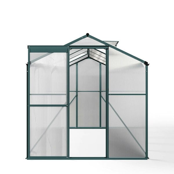 10' x 6' ft Garden Hobby Greenhouse Green Framed with 2 Vents Garden Storages & Greenhouses Living and Home