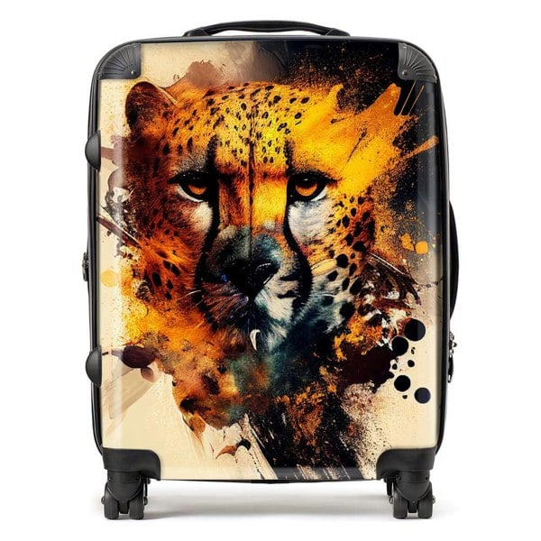 Warren Reed Cheetah Face Splashart Suitcase