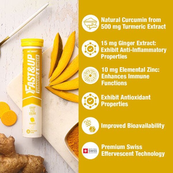 Turmeric & Ginger Tablets for Immunity Support | Mango, Pack of 3